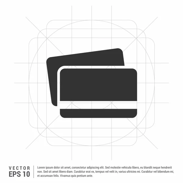 Ikona kreditních karet — Stockový vektor