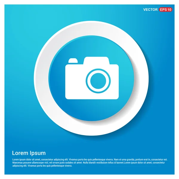 Icona della fotocamera design piatto . — Vettoriale Stock