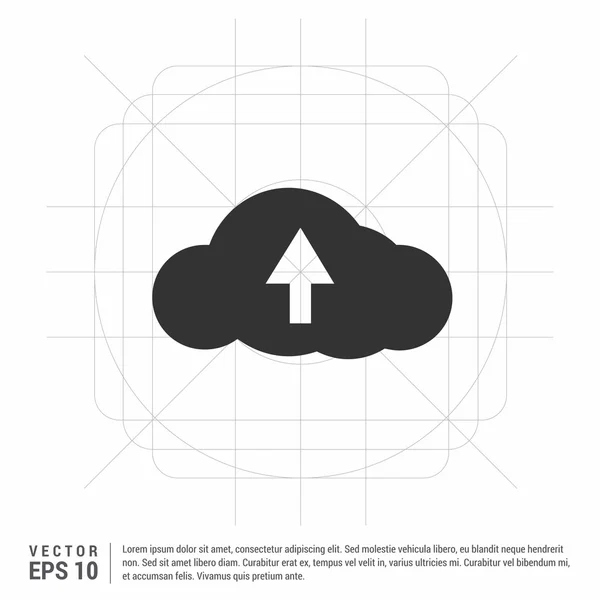 Icône de téléchargement Cloud — Image vectorielle