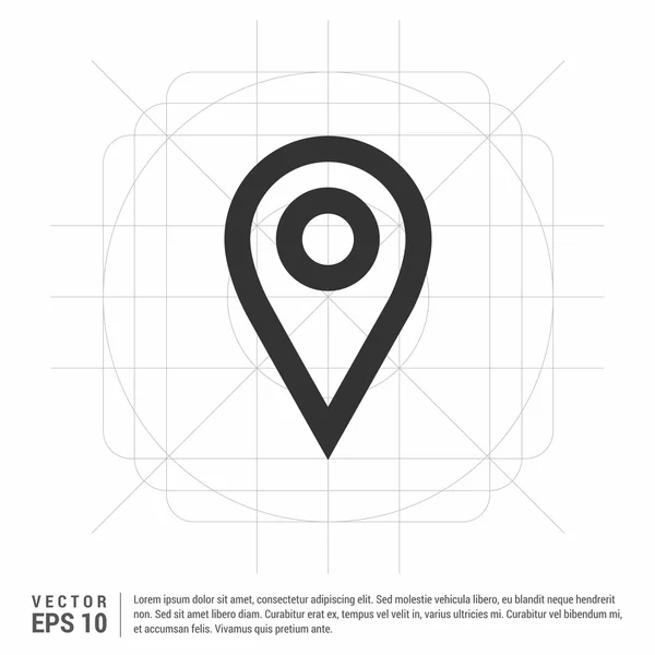 Mapa pin icono — Vector de stock