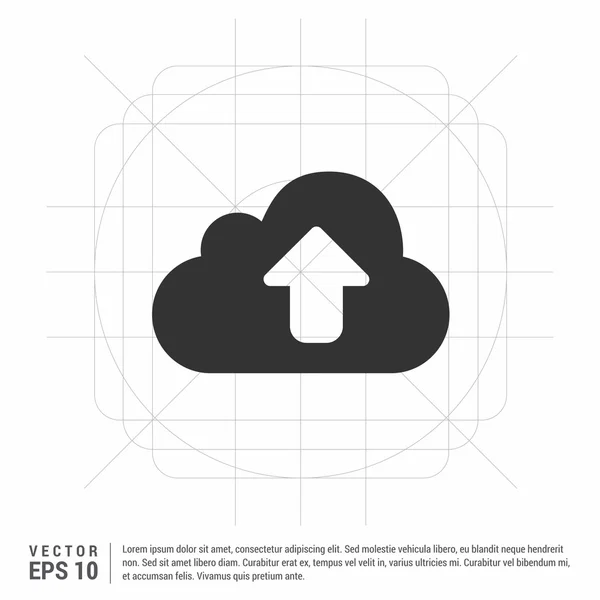 Télécharger sur l'icône cloud — Image vectorielle