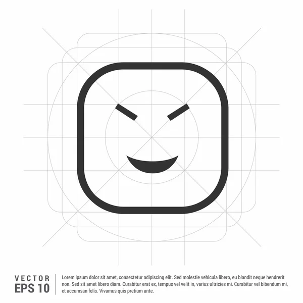 Emoticon-Symbol für Gesicht. — Stockvektor