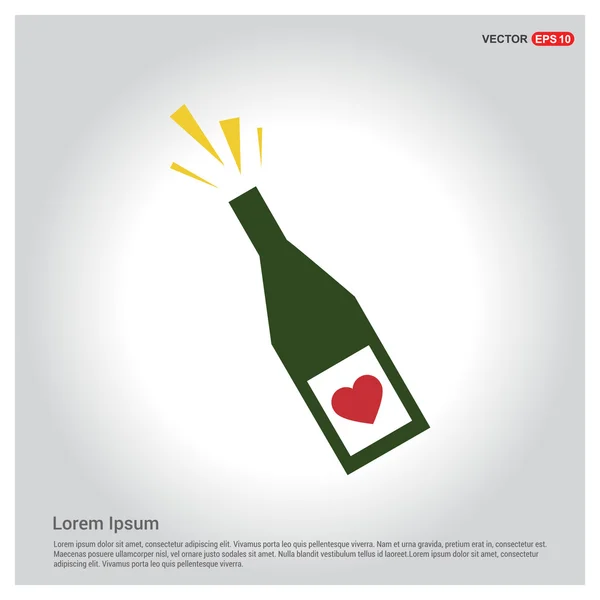 Icono de botella de champán — Vector de stock