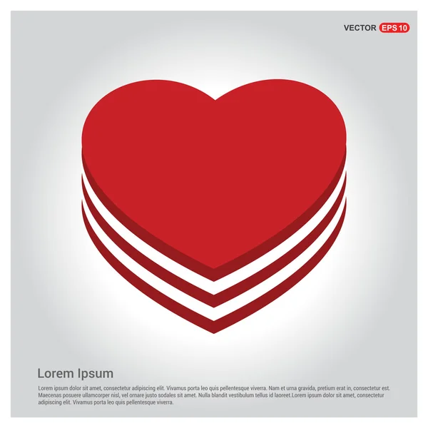 Corazón de San Valentín para tarjeta de felicitación — Vector de stock