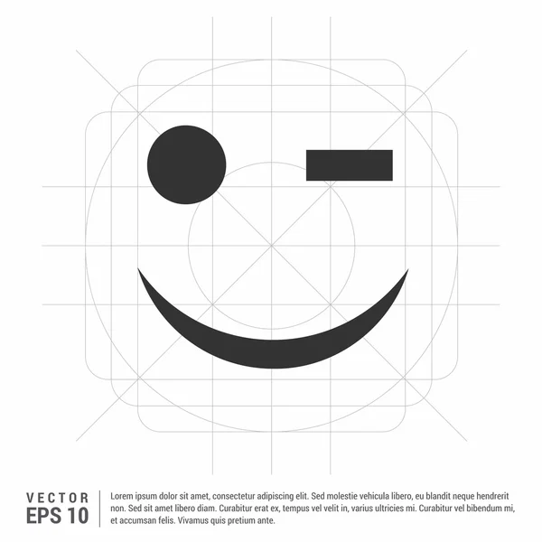 Gezicht emoticon pictogram. — Stockvector