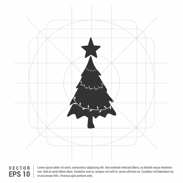 Icône arbre de Noël — Image vectorielle