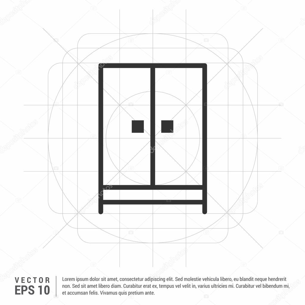 Furniture cupboard icon. vector illustration