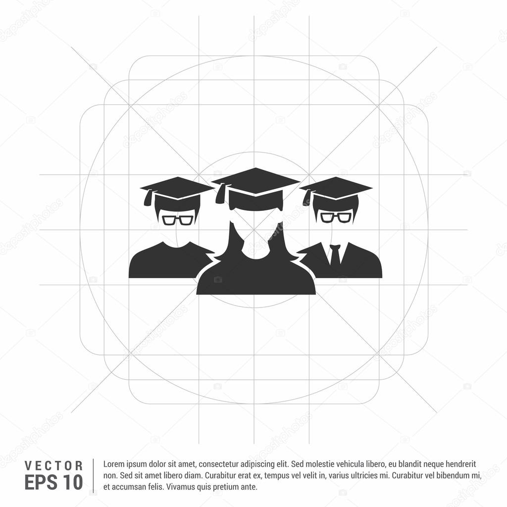Graduate Icon. Group of people icon. User Group Icon. vector icon user group icon, user Team Icon