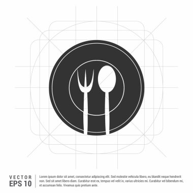 çatal ve kaşık yemek menüsü simgesini
