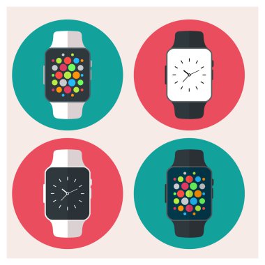 Akıllı saatler toplama simgeler