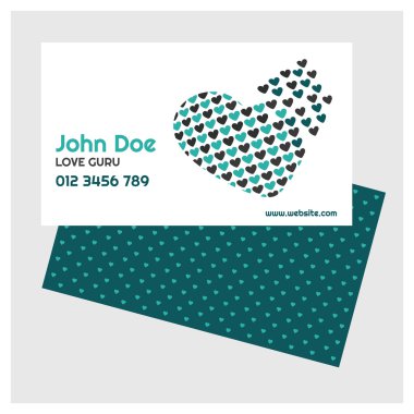 Valentine Heart business card clipart