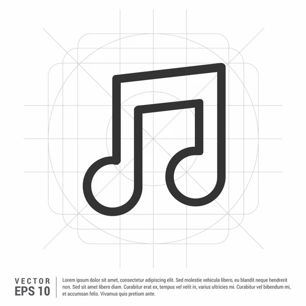 Music note web icon — Stock Vector