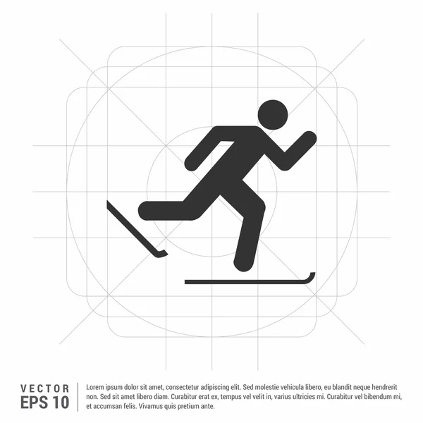 Ícone de esqui esporte —  Vetores de Stock