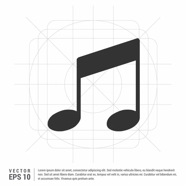 Música notas icono — Vector de stock