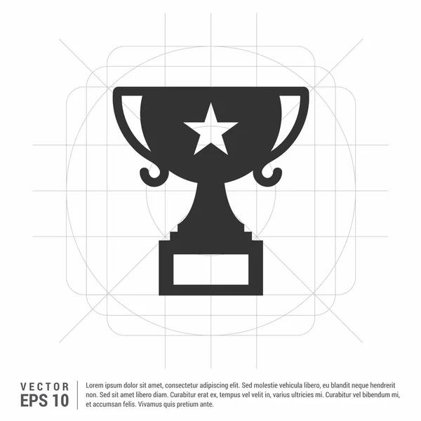 Campeón icono de copa — Vector de stock