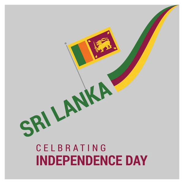 De dag van de onafhankelijkheid van de Sri Lanka — Stockvector
