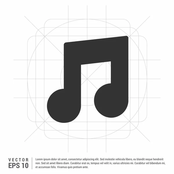 Icône notes de musique — Image vectorielle