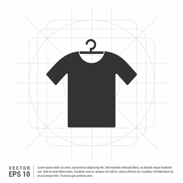 T-shirt op het pictogram van de hanger — Stockvector