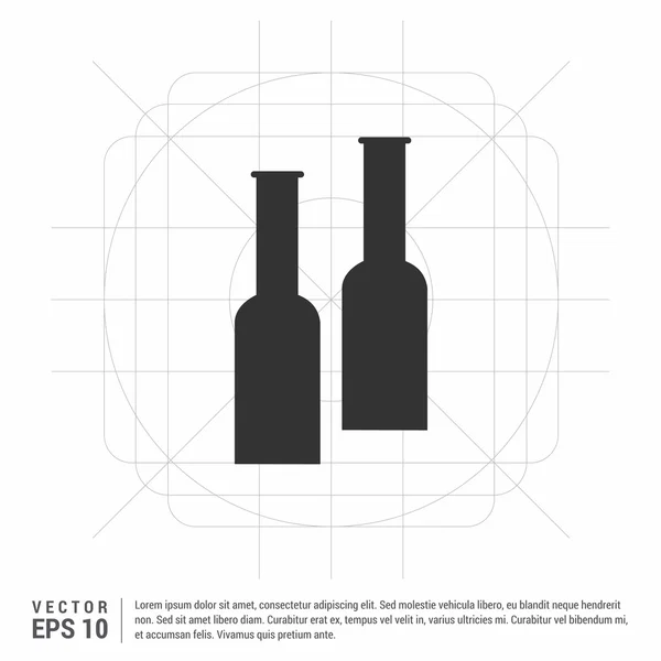 Ícone de duas garrafas —  Vetores de Stock