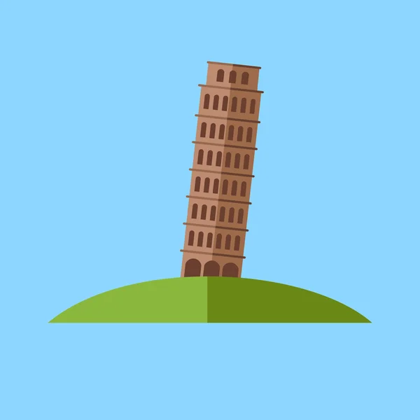 Torre de Pisa na Itália —  Vetores de Stock