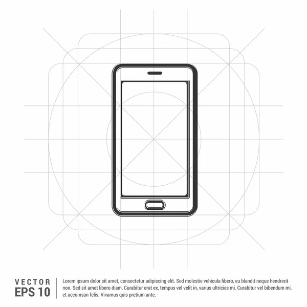 Ícone de smartphone moderno — Vetor de Stock