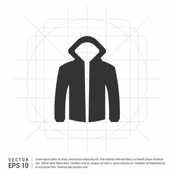 Jacket with hood icon — Stock Vector