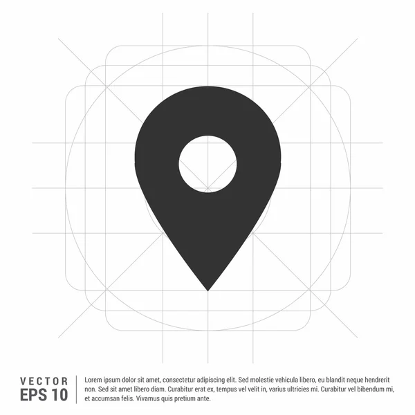 Mapa pin icono — Vector de stock