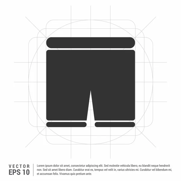 Labdarúgó rövidnadrág ikon — Stock Vector