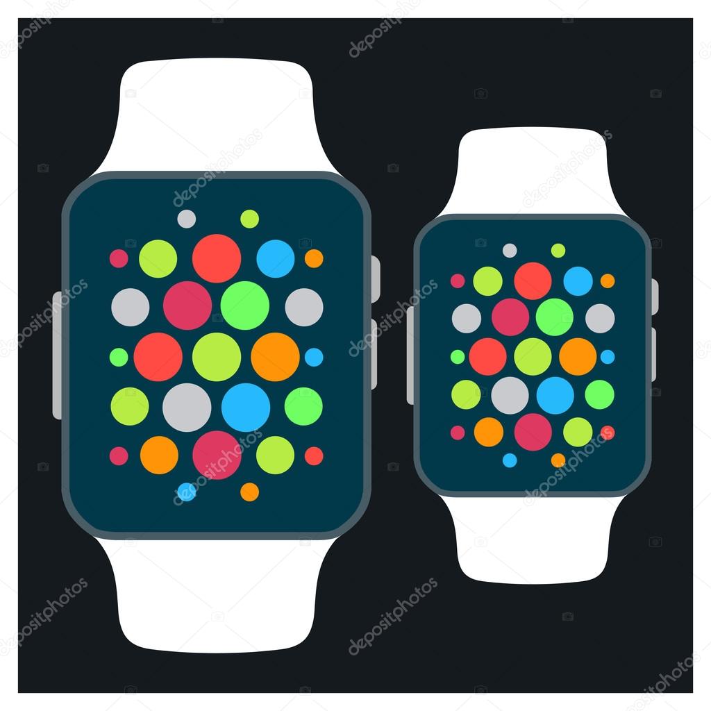 two smart watches icon
