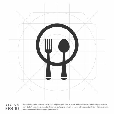 Öğle yemeği saat simgesi