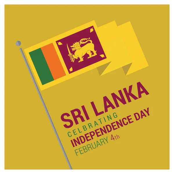 De dag van de onafhankelijkheid van de Sri Lanka — Stockvector