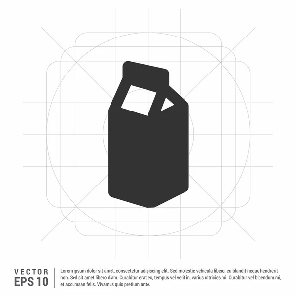 Icône du paquet de lait — Image vectorielle