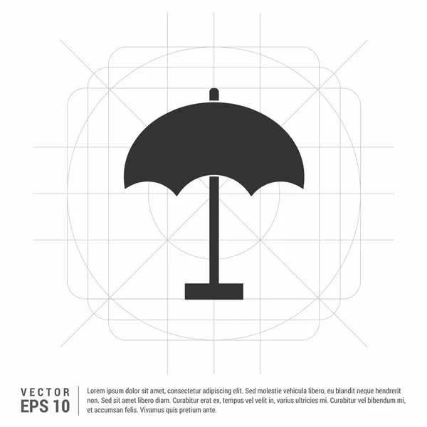 Parapluie de plage Icône — Image vectorielle