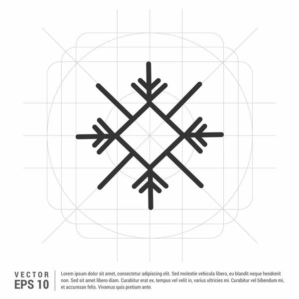 Inverno ícone floco de neve —  Vetores de Stock