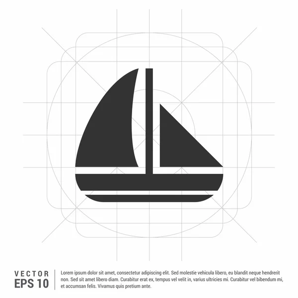 Яхта човен значок — стоковий вектор