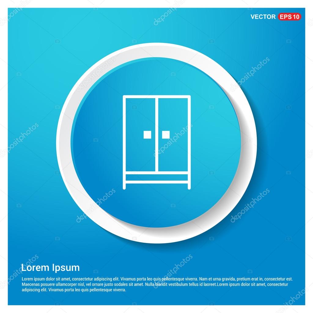Furniture cupboard icon. vector illustration