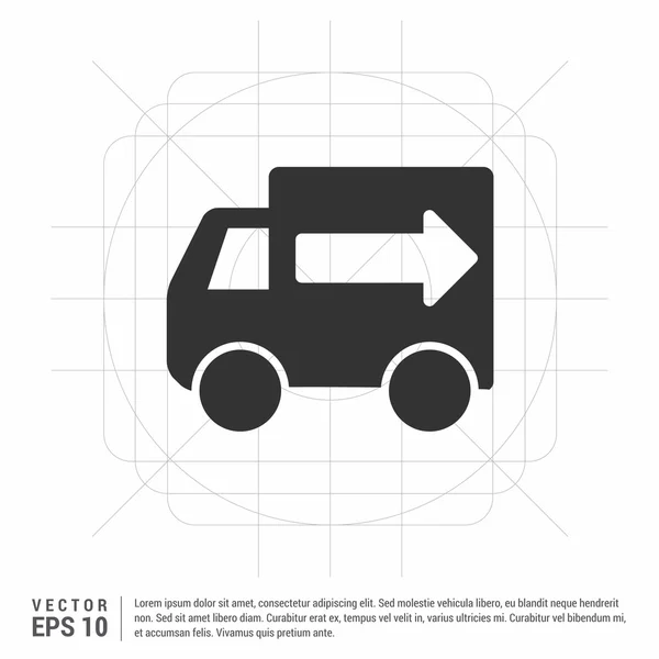 Teslimat kamyonu işareti simgesi — Stok Vektör