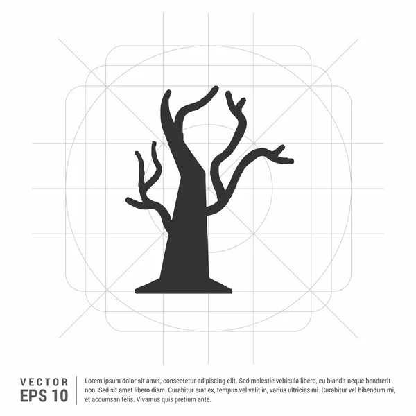 Icône arbre halloween — Image vectorielle