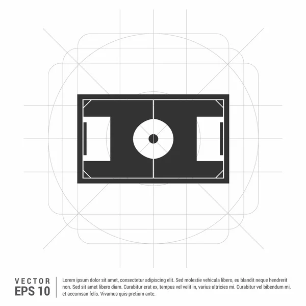 Voetbal veld pictogram — Stockvector