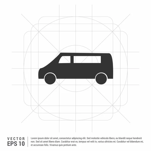 Icône de voiture de camionnette — Image vectorielle