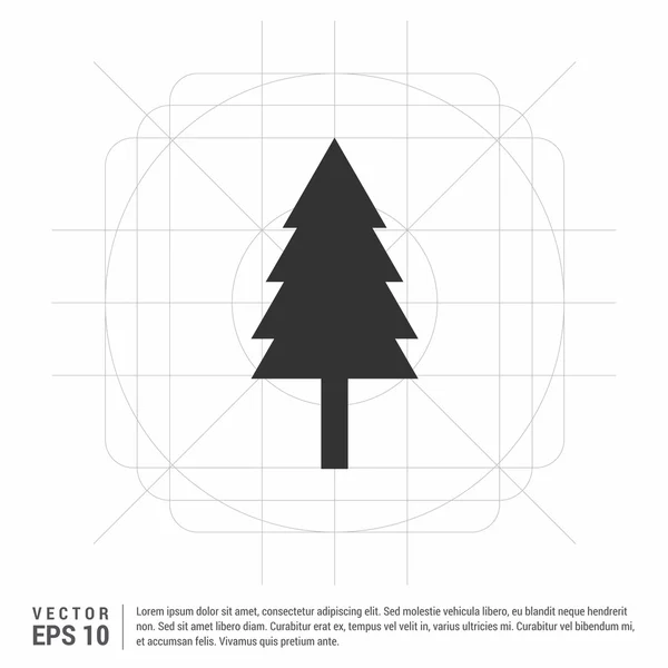 Weihnachtsbaum Web-Symbol — Stockvektor