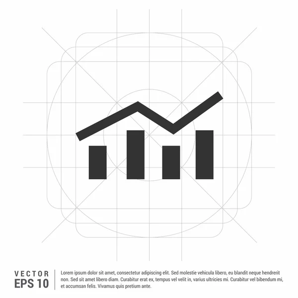 Ícone gráfico de barra de negócios — Vetor de Stock