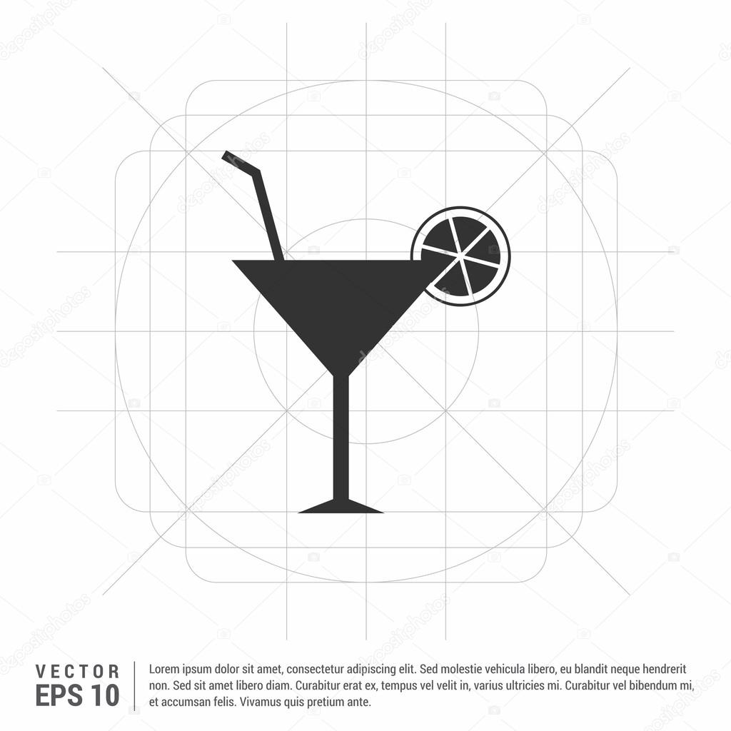 Cocktail drink icon. vector illustration