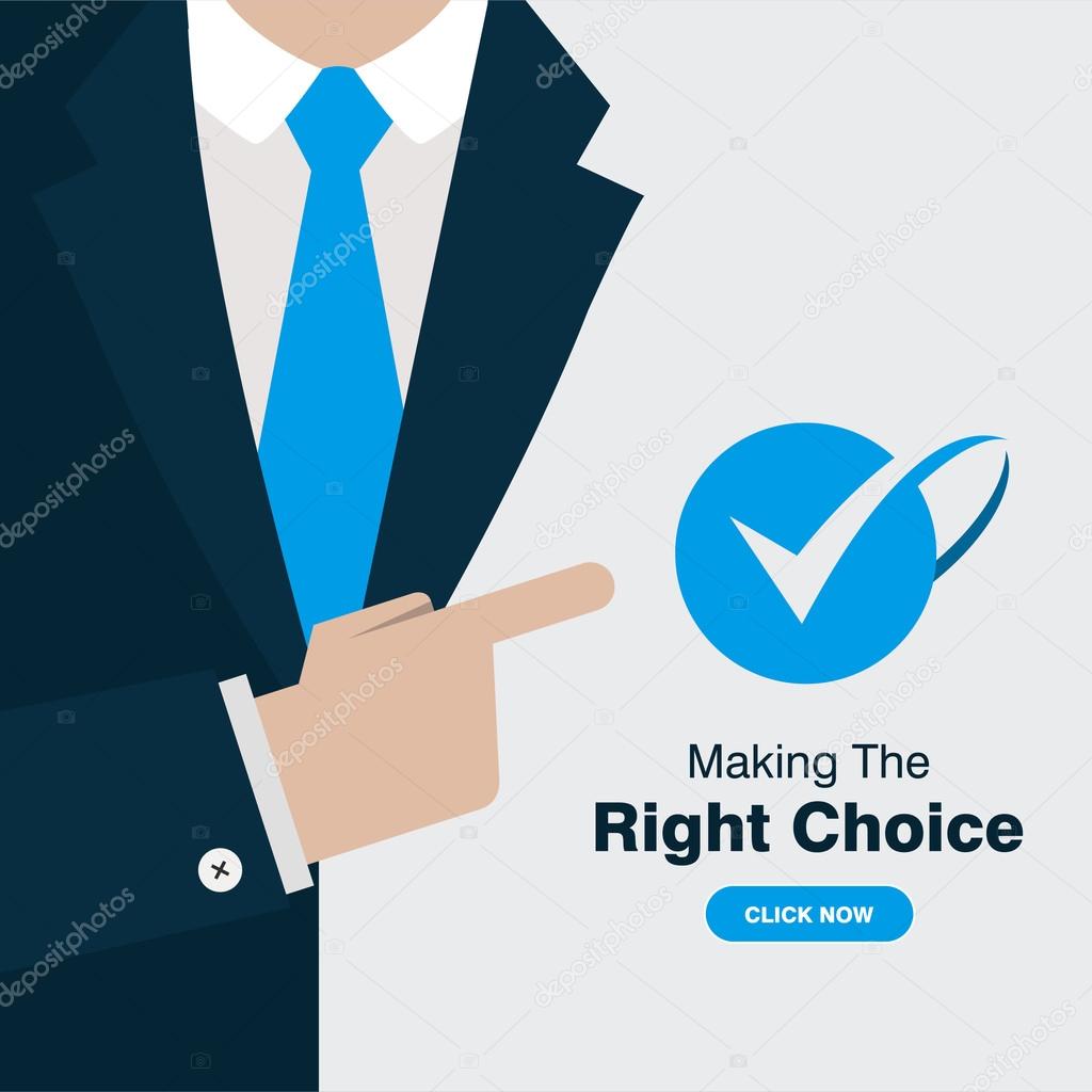 Making the Right Choice concept