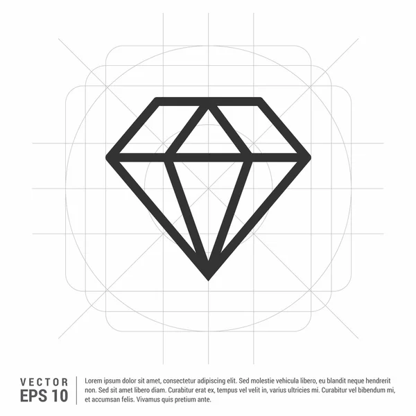 Icône diamant gemme — Image vectorielle