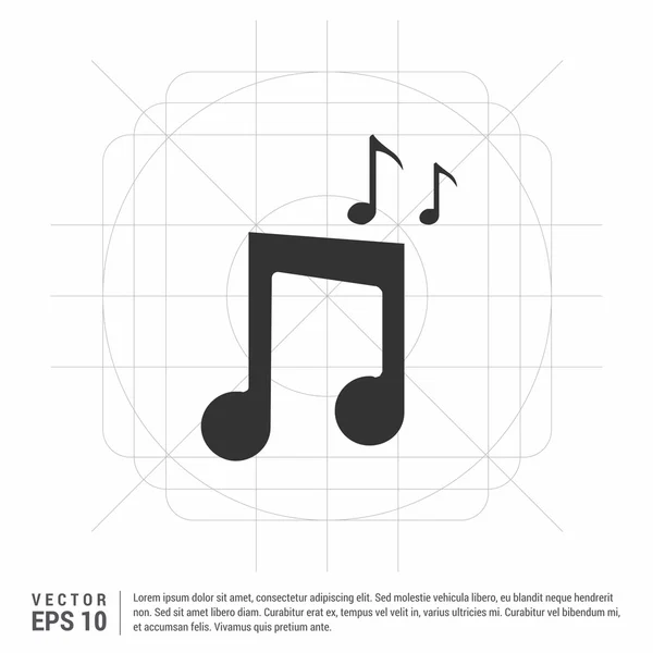 Muziek notities pictogram — Stockvector