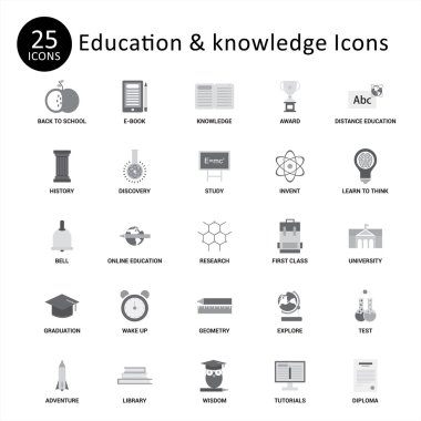 25 Evrensel ağ ve mobil simge seti.