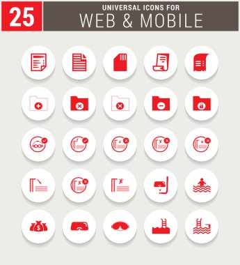 Evrensel web ve mobil Icon set.