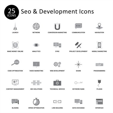 Evrensel web ve mobil Icon set.