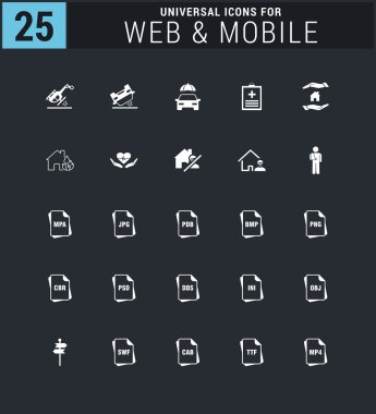 evrensel ağ simgeleri 